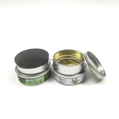 Customizable Pressitin Pull Ring Can with Aluminum Cover and Clear Top-Tin Cans for Dry Herb with Custom Labels