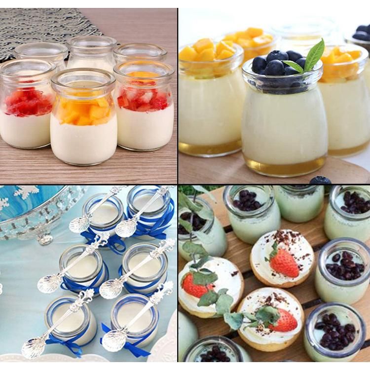 Factory Customization Cheap Free 100ml Yogurt Jars Glass Pudding Bottle with Cork