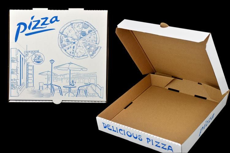 Delicious Food Paper Pizza Box