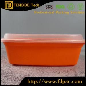 Orange Colour with Transparent Lids Environment Colsely Packaging Boxes Take Away Luch Container Rectangle Box