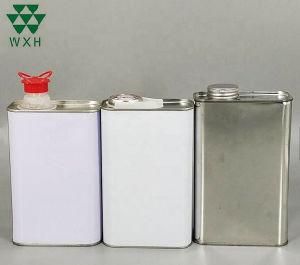 Square Engine Oil Can Paint Packaging Tin Can with Metal Cap