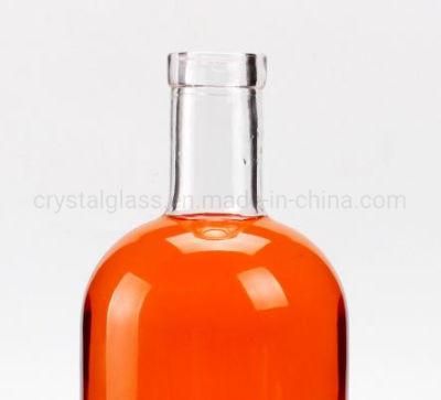 500ml 750ml 1000ml Thick Bottom Clear Glass Vodka Whiskey Brandy Liquor Bottle