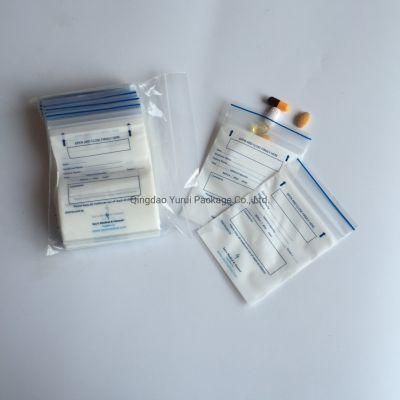 BPA Free Customized Design Plastic Air Tight Zip Medical Zipper Bag