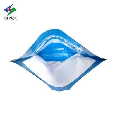 Dq Pack Hot Sale Reusable Clear Window Front Aluminum Back Food Instant Coffee Stand up Pouch with Zipper
