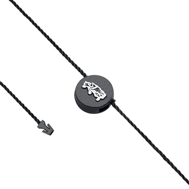 Embossed Logo Lock Plastic Seal Tag Garment Hang Tag String (DL118-1)