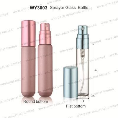 Glass Bottle with Metal Pump Sprayer and Round Bottom