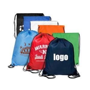 Factory Price Custom Logo Large Capacity Polyester Drawstring Bag