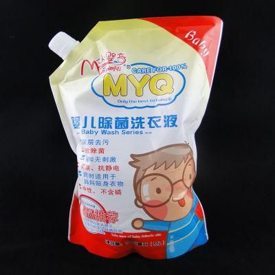 1L Custom Design Plastic Liquid Detergent Bag with Spout