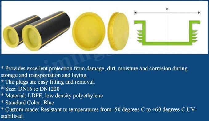 China Factory Free Sample High-Quality Customized Durable PE Gas Pipe Caps and Plugs