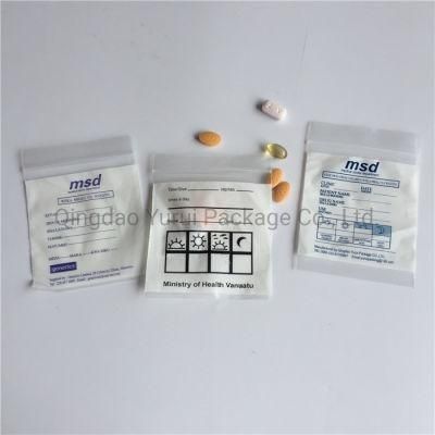 LDPE Small Ziplock Pill Bags / Medicine Printed Envelope Zipper Bag From China Suppliers