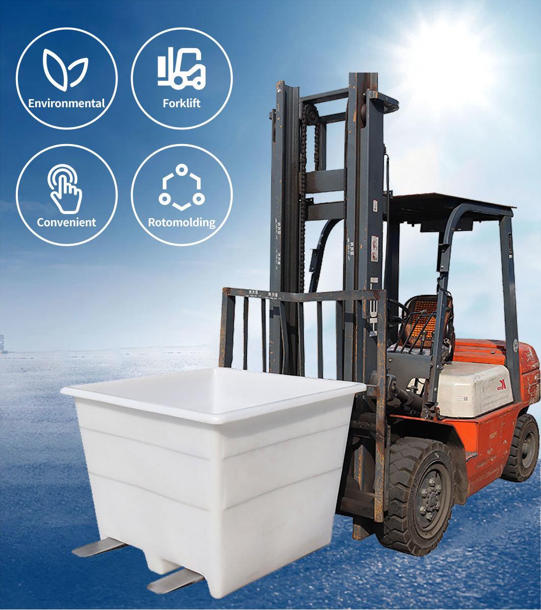 Material Handling Rectangular Rotomolding Heavy Duty Two-Way Forklift Plastic Pallet Bulk Bins