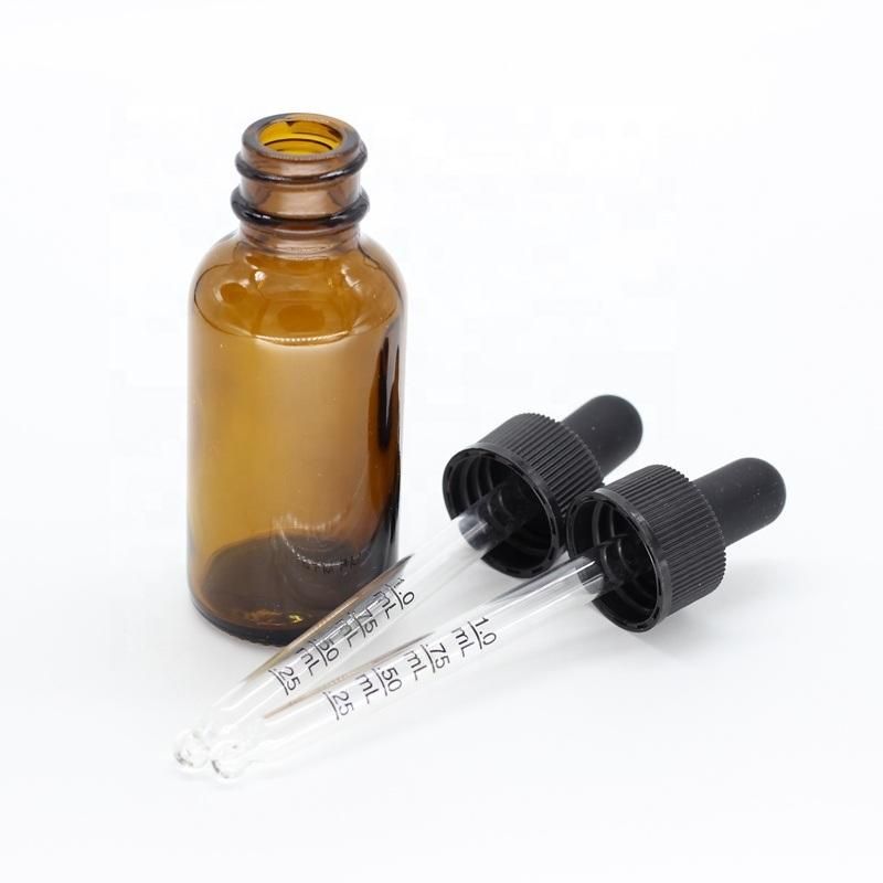 Essential Oil Serum Eliquid Amber Glass Dropper Bottle 30ml 60ml Pharma Clear Medical Amber Glass Bottle