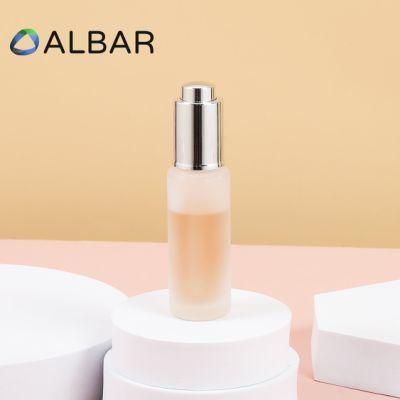 Full Cover Pump Droppers Serum Oil Liquid Foundation Glass Bottles with Colors Painting