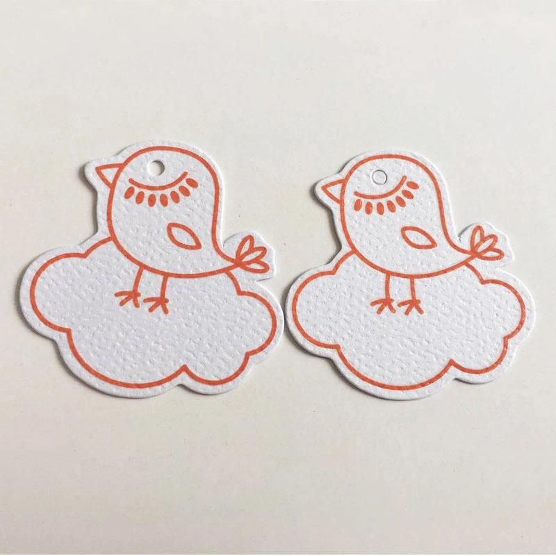 Custom Die Cut Special Shape Pepar Card Labels Printing Clothing Paper Swing Hang Tags
