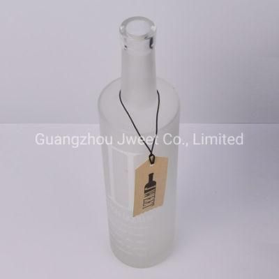 750 Ml Super Flint Frosted Frost Vodka Glass Bottle