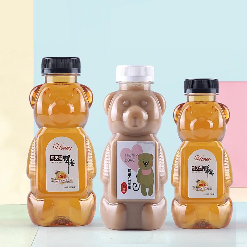 Wholesale 500ml 16oz Gloomy Bear Cold Press Pet Plastic Bottle for Boba Tea