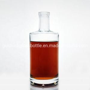 500ml/750ml/1L/1.75L Liquor Glass Bottles for Packing Tequila/Gin/Vodka/Whisky/Rum with Cork