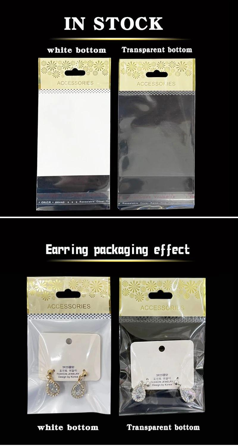 OPP Bag for Earrings with Self Adhesive Seal Tape