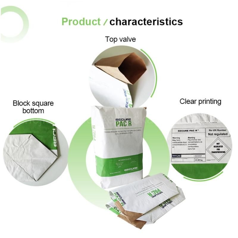 Manufacturer of 20kg 25kg 40kg 50kg Chemical Building Material White Brown Multi Ply Kraft Paper Valve Portland White Cement Bags