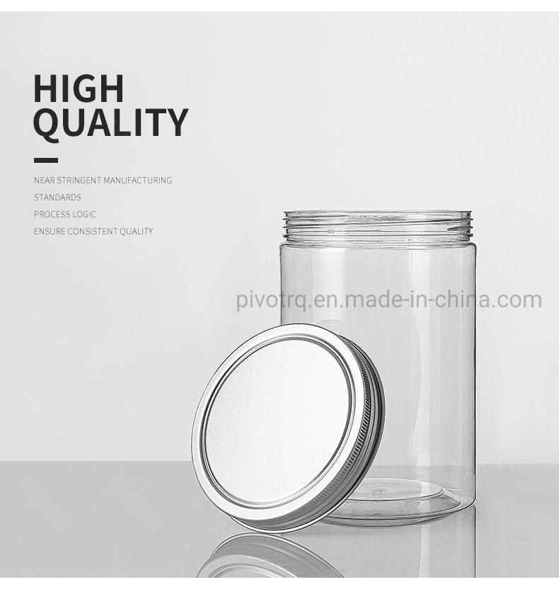 900ml 30oz Empty Plastic Bottle with Aluminum Screw Cap 100mm Diameter