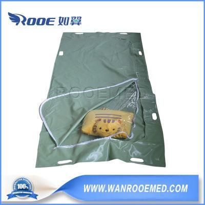 0.5mm Thickness Ga403b Medical PVC Dead Body Bag with Transparent Viewable Layer