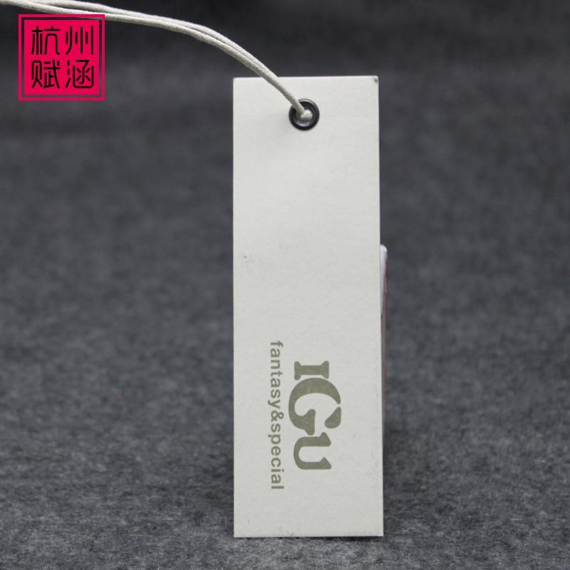 Factory Simple Design Printing Hang Tag with Cotton String