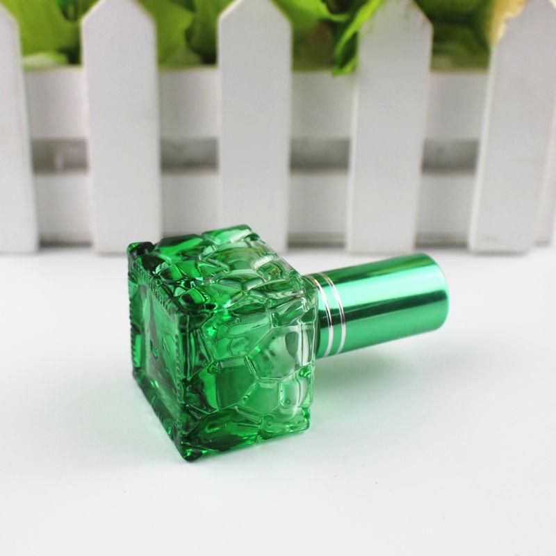 Colorful Square Glass Perfume Bottle 10ml Small Sample Portable Parfume Refillable Scent Sprayer Cosmetic Spray Bottle