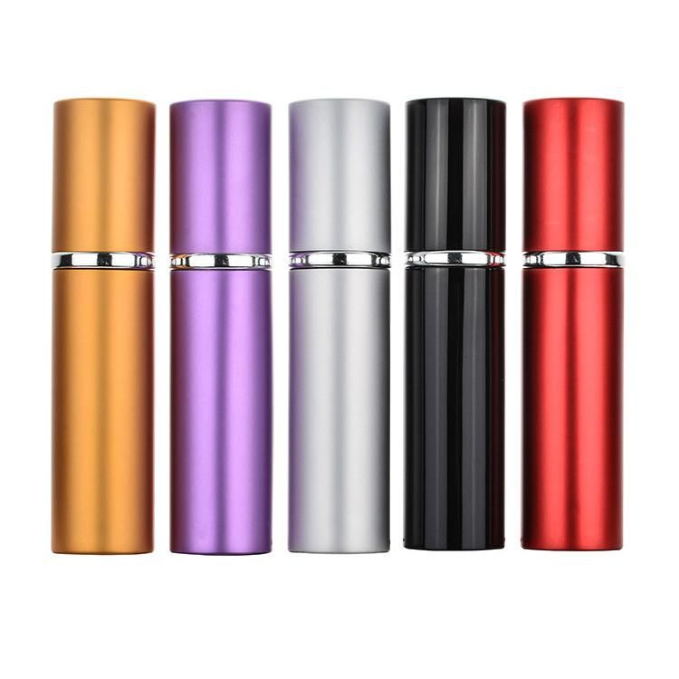 10ml Portable Refillable Perfume Atomizer Bottle with Metal Spray Empty Perfume Case with Colorful Empty Container