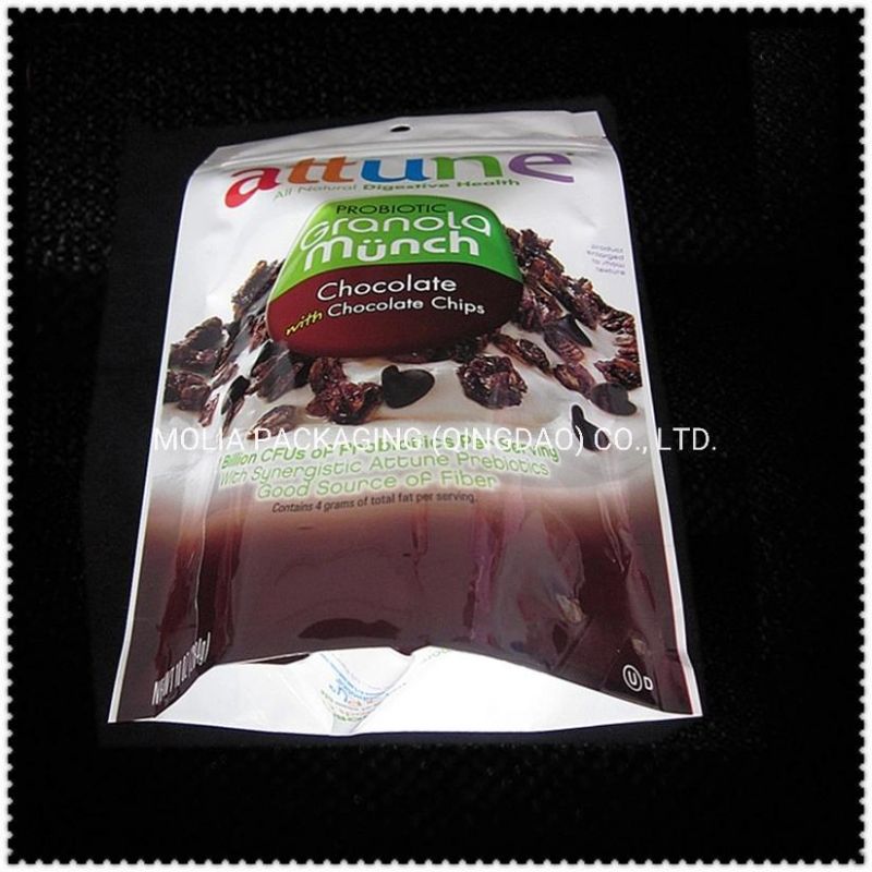 Custom Printing Damp Proof Gravure Pet/VMPET/PE Food Packaging Pouch with Zipper/Tear Notches/Clear Windows