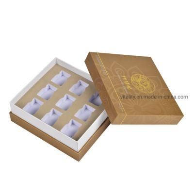 Custom Logo Printing Christmas X-Mas Gift Square Paper Grey Cordboard Rigid Luxury Packaging Paper Gift Box