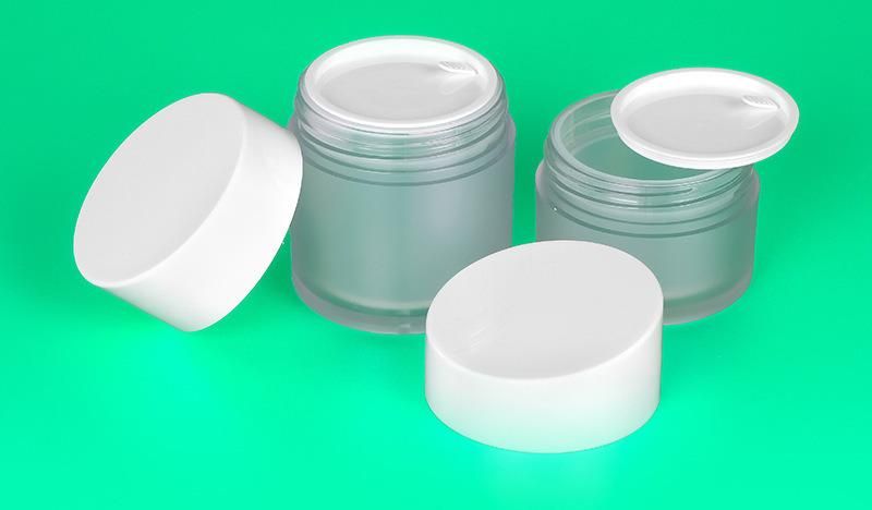 20ml 30ml 50ml Transparent Matt Empty Plastic Cream Jar for Skin Care and Body Lotion