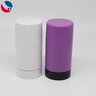 Empty Plastic Bottle Cosmetic Packaging Round Deodorant Stick Container