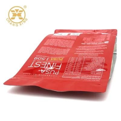 Custom Printing Plastic Food Packaging 1kg 2kg 5kg Flat Bottom Rice Packing Bag with Window