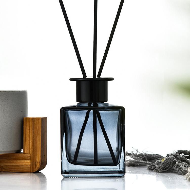 Empty Color 50ml 100ml 150ml 200ml Square Glass Reed Diffuser Match Stick Bottle