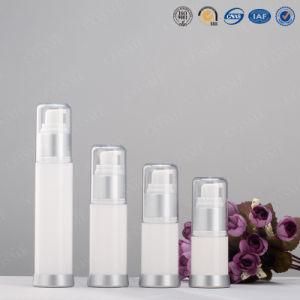 White Acrylic Cosmetics Bottle with Airless Pump