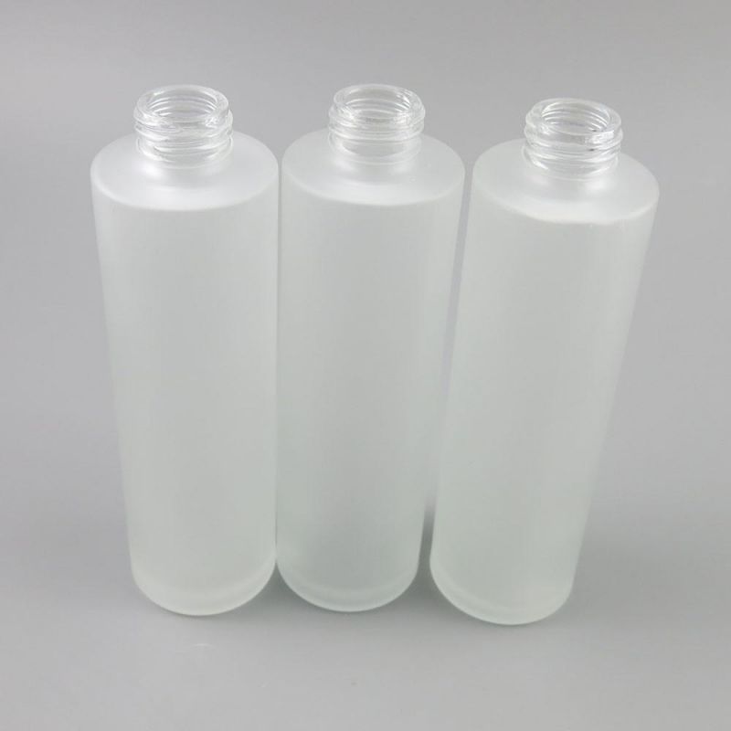 150ml Frost Glass Bottle with Matte Sliver Lotion Pump Cosmetic Essence Toner Packaging Bottle