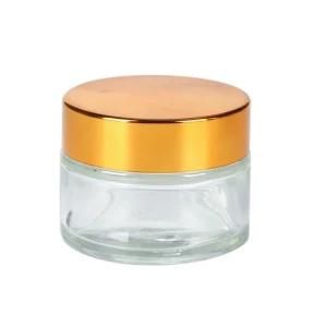 30g Clear Glass Jar with Golden Cap