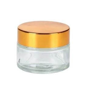 30g Clear Glass Jar with Golden Cap