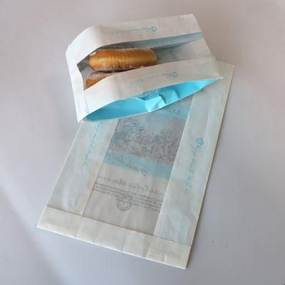 Donut Bagutte Sandwich Toast Packaging Kraft Paper Bag with Window