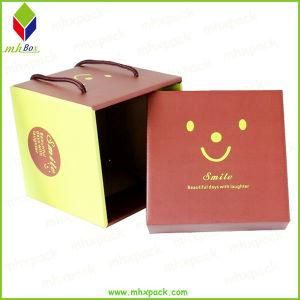 Custom Corrugated Paper Lid and Base Box with Handle