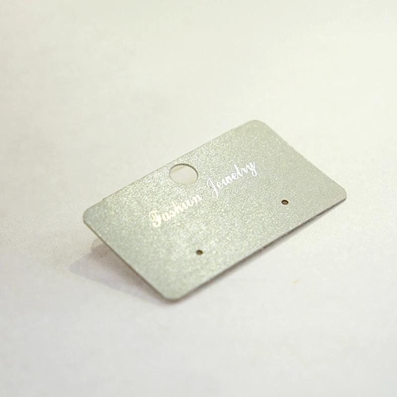 Metal Silver Glossy Jewelry Hang Tag Display Card