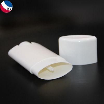 White Custom Color Oval Shape PP Plastic Cosmetic Deodorant Stick Bottle