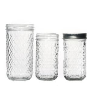 Advanced Production Empty Clear Round Environmental Protection Glass Food Jar 100ml 250ml 500ml