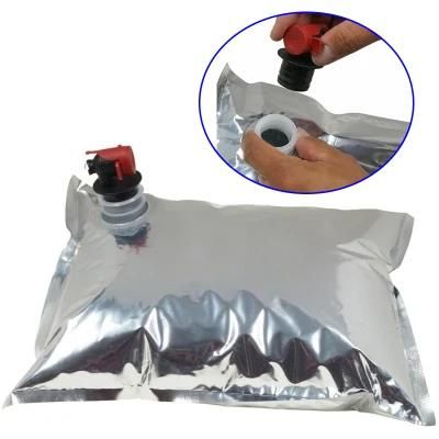 High Quality Aluminum Foil Valve Bag in Box for Liquid, Wine, Oil, Water, Juice, Detergent with Tap Valve