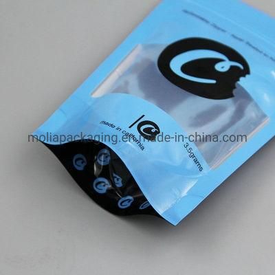 High Quality Logo Printed Eco Friendly Recyclable Zipper Top Smell Proof Stand up Pouches 1g