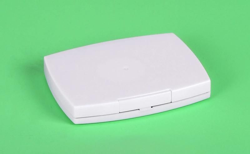Popular Square Shape 2 Hole Plastic Empty Compact Eyebrow Care Compact Packaging with Mirror