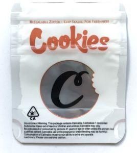 Food Grade UV Spot 3.5 Gram Mylar Bag for Cookie with Zip Lock