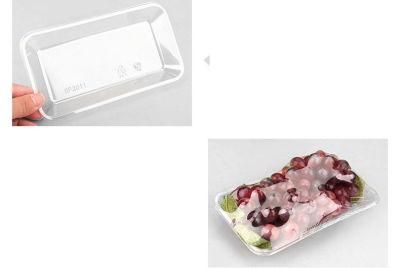 Transparent disposable plastic fruit packaging blister tray