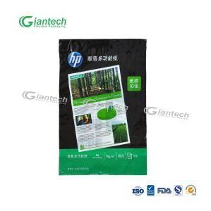 Plastic Resealable Custom Three Side Seal Bag for Paper