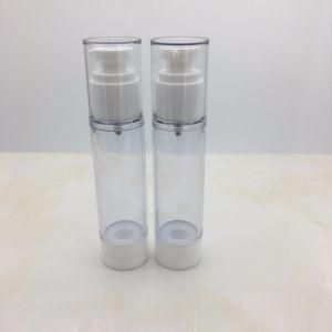 Skincare White Round as Plastic Airless Pump Bottle 50ml Airless Pump Bottle